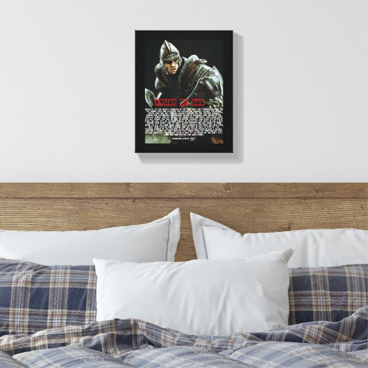 Rüstung der Leinwand der GOD-Schrift (Insitu (Schlafzimmer))