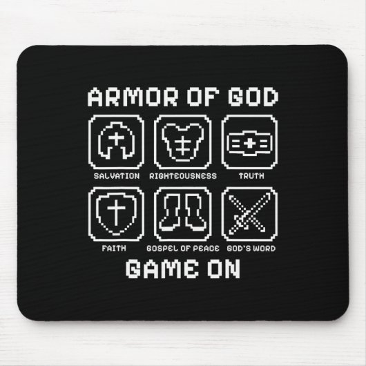 Rüstung des Christlichen Videospiels von God Pixel Mousepad (Vorne)