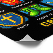 Rüstung des Christlichen Videospiels von God Pixel Poster (Ecke)