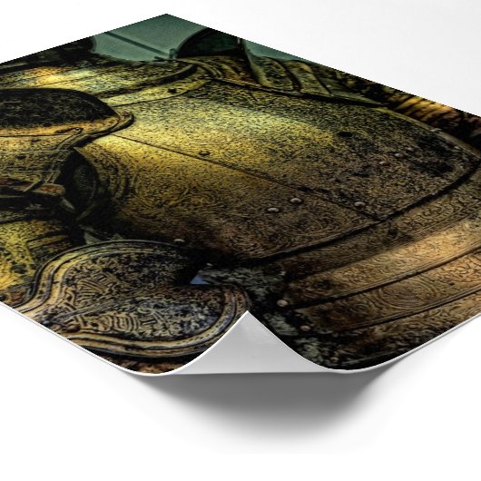 Rüstung des mittelalterlichen Ritters Poster (Ecke)