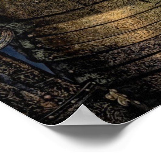 Rüstung des mittelalterlichen Ritters Poster (Ecke)