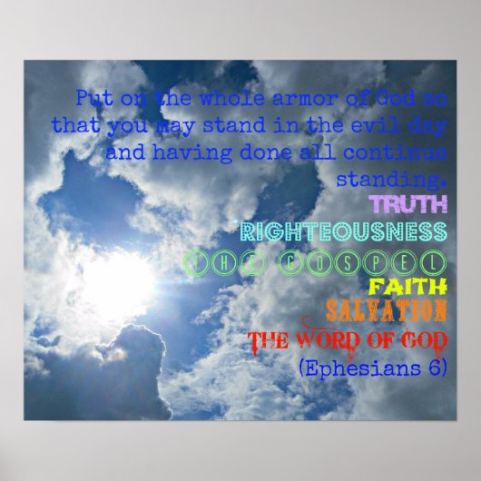 Rüstung eines Gottesposters Poster (Vorne)