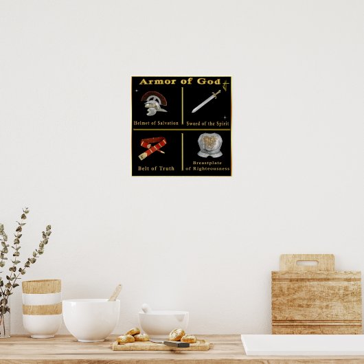 Rüstung eines Gottesposters Poster (Küche)