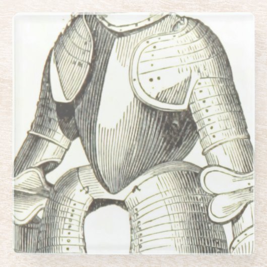 Rüstung Glasuntersetzer (Vorderseite)