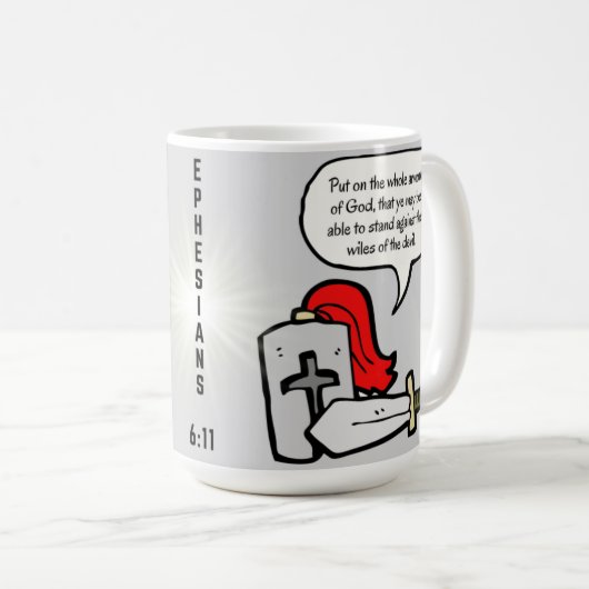 Rüstung Gottes Ehefrauen 6:11 Kaffeetasse (VorderseiteRechts)