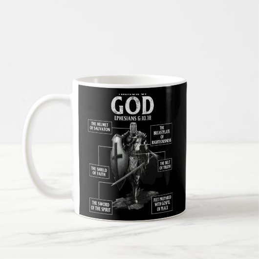 Rüstung Gottes Ephesianer 6 10 18 Bibel Verse (auf Kaffeetasse (Links)