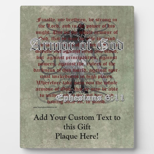Rüstung Gottes, Ephesianer 6:10-18, Christlicher S Fotoplatte (Vorderseite)