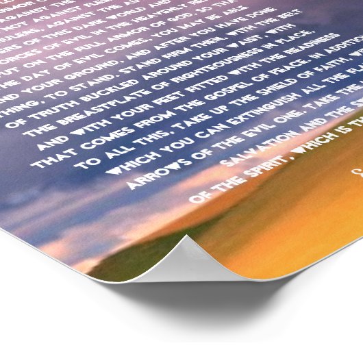 Rüstung Gottes, Ephesianer 6, Schönes Poster (Ecke)