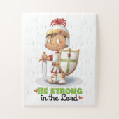 Rüstung Gottes Junge "Sei stark im Herrn" Puzzle (Vertikal)