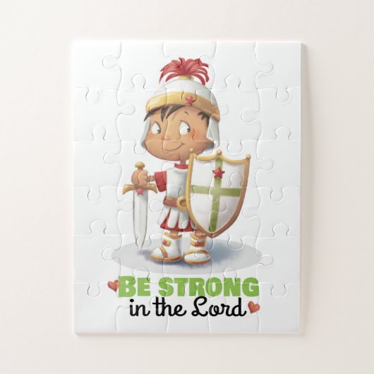 Rüstung Gottes Junge "Sei stark im Herrn" Puzzle (Vertikal)