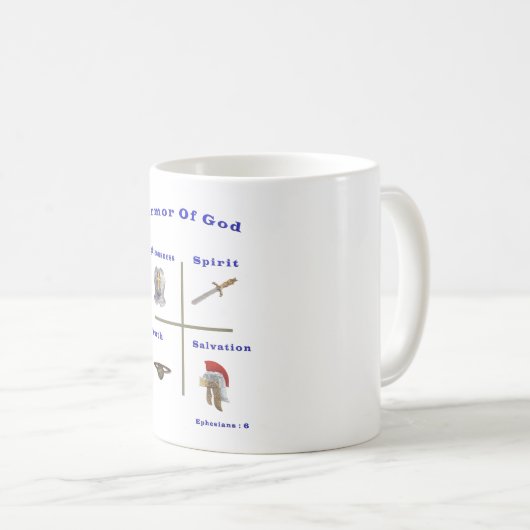 Rüstung Gottes Kaffeetasse (VorderseiteRechts)