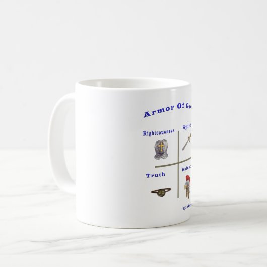 Rüstung Gottes Kaffeetasse (Vorderseite Links)