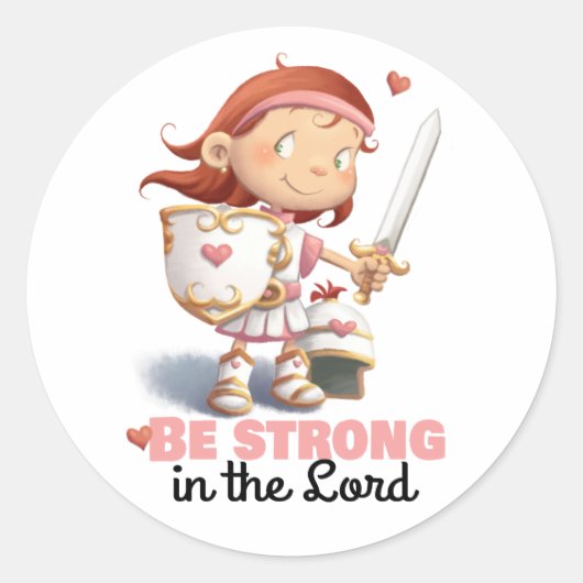Rüstung Gottes Mädchen im Lord Aufkleber stark sei (Vorderseite)