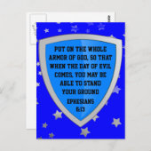 Rüstung Gottes Postkarte (Vorne/Hinten)
