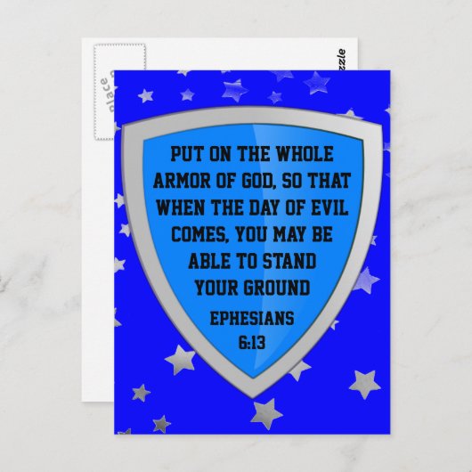 Rüstung Gottes Postkarte (Vorne/Hinten)