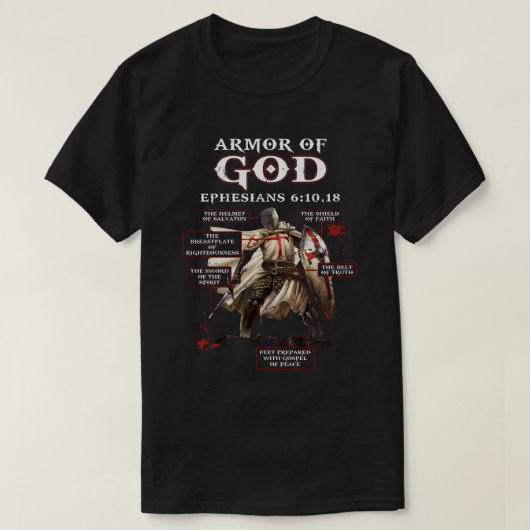 Rüstung Gottes Ritter Templer für Menschen T-Shirt (Design vorne)