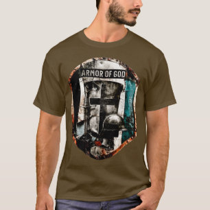 Rüstung Gottes WW2-Stil christliches Emblem T-Shir T-Shirt
