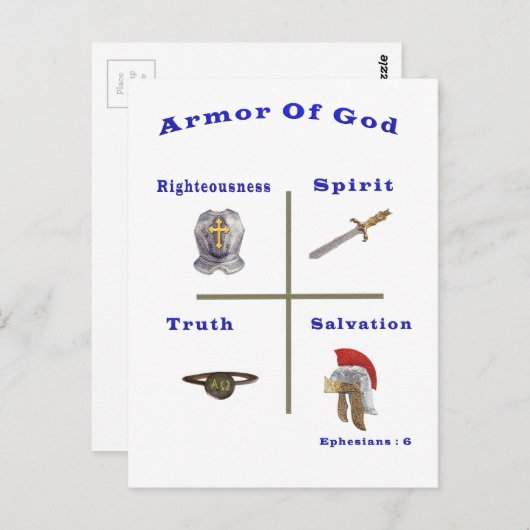 Rüstung von Gütern Postkarte (Vorne/Hinten)