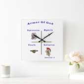 Rüstung von Gütern Quadratische Wanduhr (Zuhause)