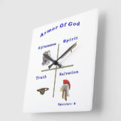 Rüstung von Gütern Quadratische Wanduhr (Winkel)