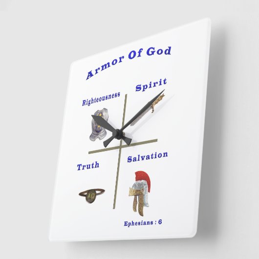 Rüstung von Gütern Quadratische Wanduhr (Winkel)