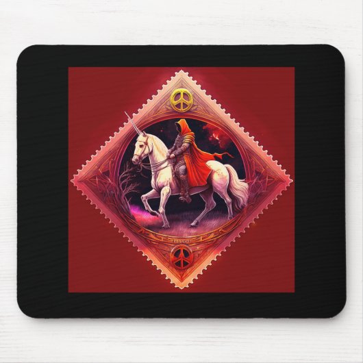 Rüstungsbeschwerde Ritter in Rotem Kapitän reiten Mousepad (Vorne)