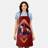 Rüstungsbeschwerde Ritter in Rotem Kapitän reiten  Schürze (Getragen)