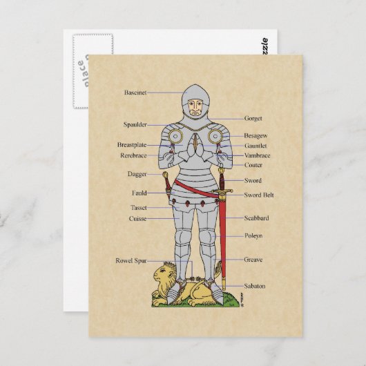 RüstungsCirca 1430 Postkarte (Vorne/Hinten)