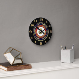 RÜSTUNGSKRÄFTE FREIE MASONEN RUNDE WANDUHR