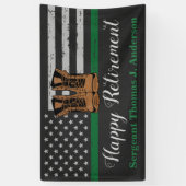 Rüstungsleder-Grüne Linie Banner (Vertikal)