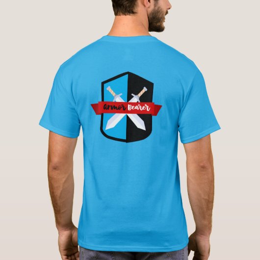 Rüstungsträger T - Shirt Blue (Rückseite)