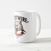 Rustwire Wolf Skull T-Shirt Kaffeetasse (VorderseiteRechts)