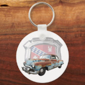 Rusty 1950 Buick mit Emblem Key Chain Schlüsselanhänger (Vorderseite)