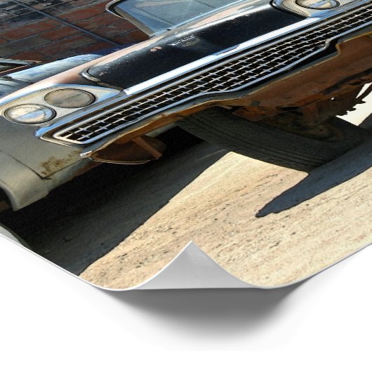 Rusty 1959 Classic Two-Door Car Poster (Ecke)