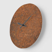 Rusty altes Metall: Eisenstruktur. Große Wanduhr (Winkel)