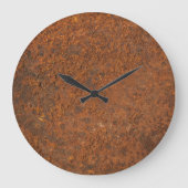 Rusty altes Metall: Eisenstruktur. Große Wanduhr (Vorderseite)