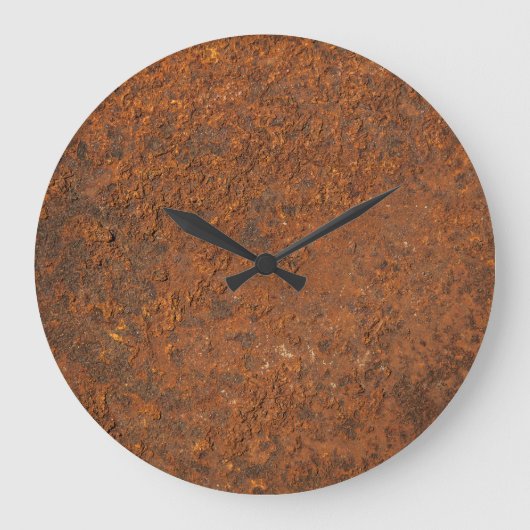 Rusty altes Metall: Eisenstruktur. Große Wanduhr (Vorderseite)