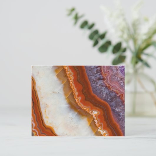 Rusty Amethyst Agate Postkarte (Stehend Vorderseite)