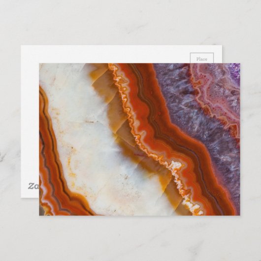 Rusty Amethyst Agate Postkarte (Vorne/Hinten)
