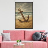 Rusty Anchor an der Küste Leinwanddruck (Insitu (Wohnzimmer))