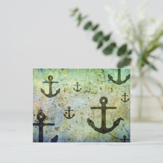 Rusty Anchors Artwork Postkarte (Stehend Vorderseite)