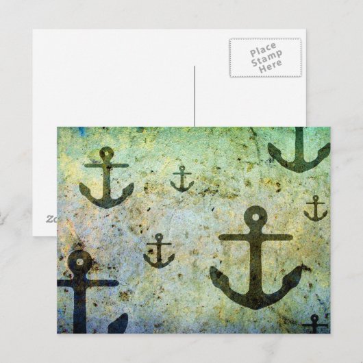 Rusty Anchors Artwork Postkarte (Vorne/Hinten)