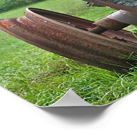 Rusty Antique Case Tractor Poster (Ecke)