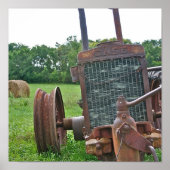 Rusty Antique Case Tractor Poster (Vorne)