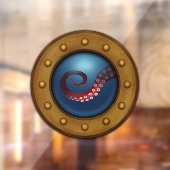 Rusty Antique Ship Porthole Tiefseefelder Fensteraufkleber (Blatt 2)