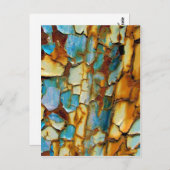 Rusty Aquamarin Blue Wall Postkarte (Vorne/Hinten)
