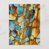 Rusty Aquamarin Blue Wall Postkarte (Vorderseite)