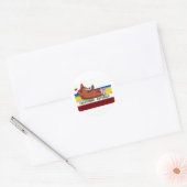 Rusty-Bärenflagge in Kalifornien Runder Aufkleber (Umschlag)