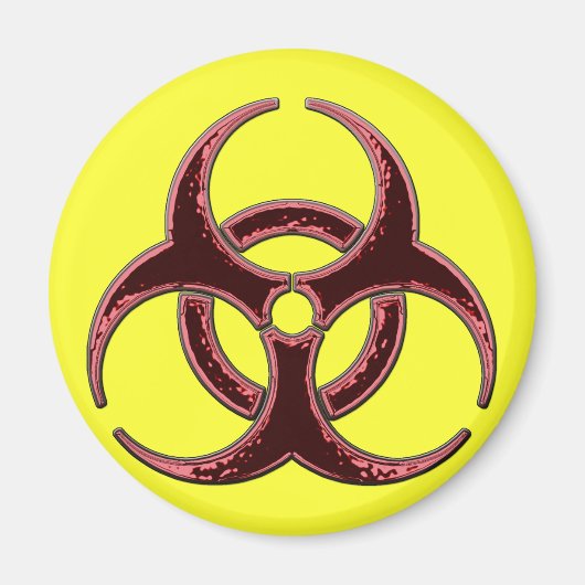 Rusty Bio Hazard Symbol Magnet (Vorne)