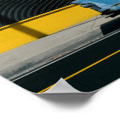 Rusty Blue Car und Yellow Wall Poster (Ecke)